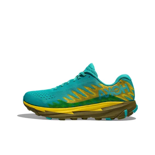 HOKA ONE ONE Torrent 3 Cushioned Slip-Resistant Low-Top Running Shoes Men's Green