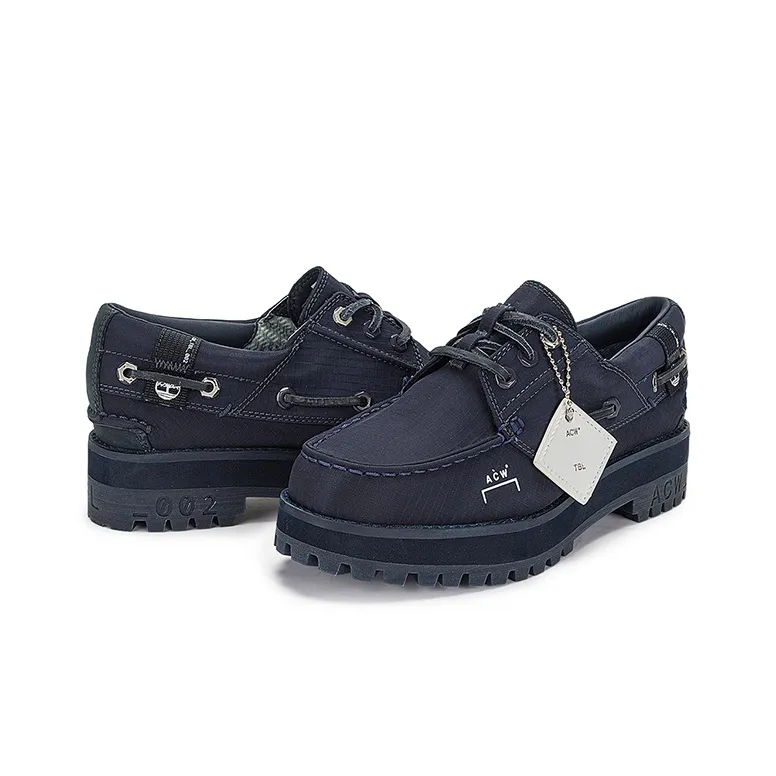 Timberland X A Cold WALLWaterproof Authentic 3 Eye Boat Shoe 'Navy' Women's-4