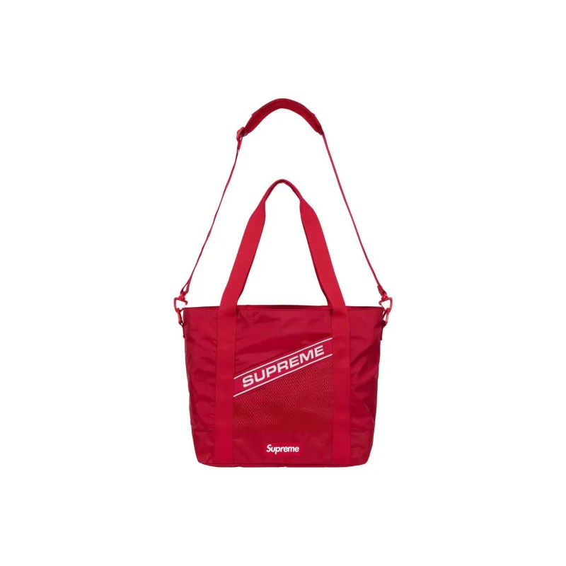 Supreme Water Resistant Nylon Tote Bag Shopping Bag Shoulder Bag Crossbody Bag Handbag Regular Unisex Red-1