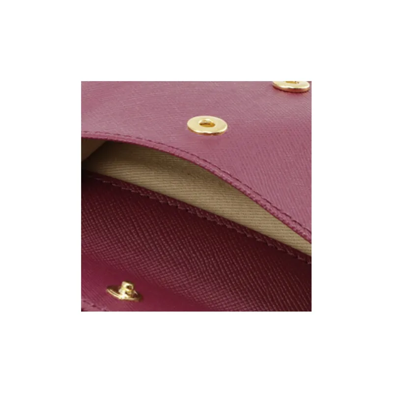 MARNI Calfskin Wallet Mini Women's Rose Red-6