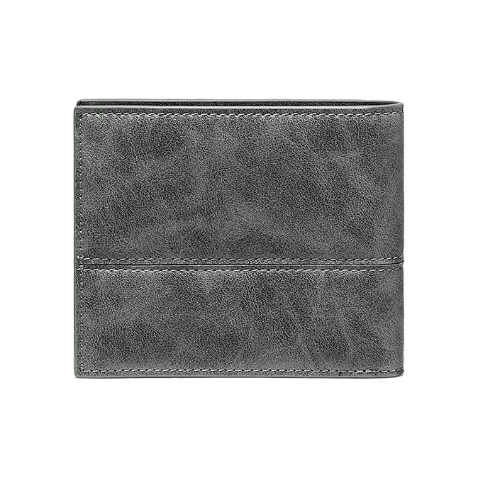 MashaLanti Synthetic Leather Coin Purse Wallet Regular Men's Gray With Coffee/Coffee With Gray-3