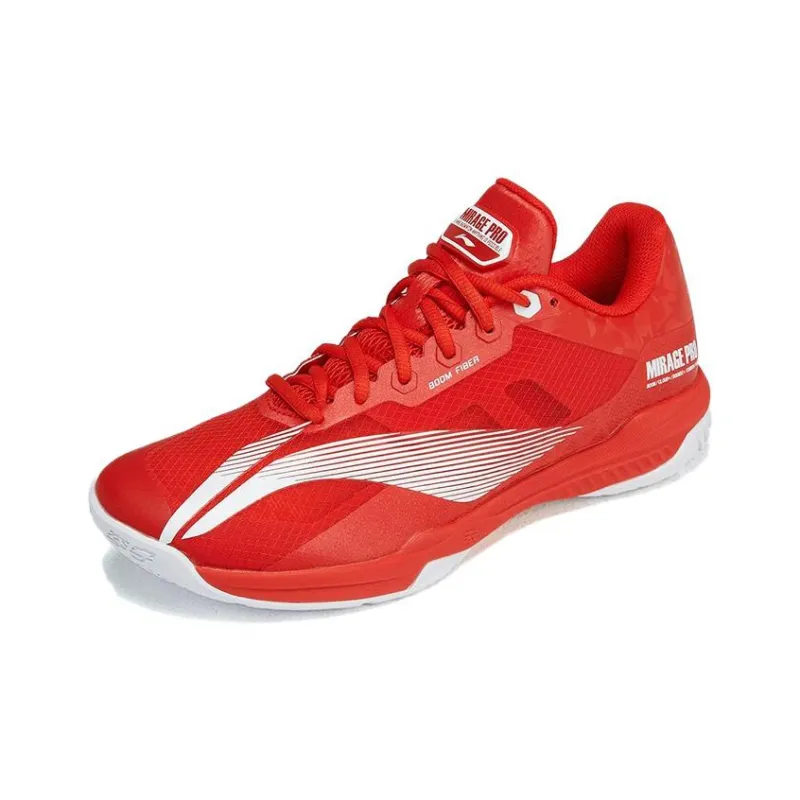 LiNing Shadow Speed Pro Cushioned Slip Resistant Low Top Badminton Shoes Unisex Red-2