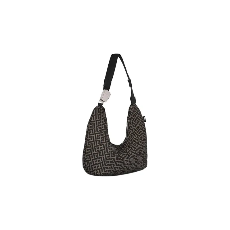 BALMAIN Polyamide Hobo Bag Crossbody Bag Shoulder Bag Men's Khaki-1