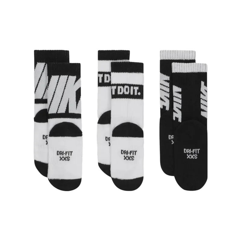 Nike Little Kids' Dri FIT Sport Crew Socks 3 Pairs-2