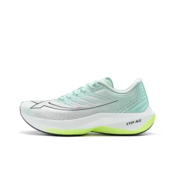 XTEP Integrated Molding Generation 1 Cushioning Wear Resistant Low Top Running Shoes Men's Foam Green/Sail White