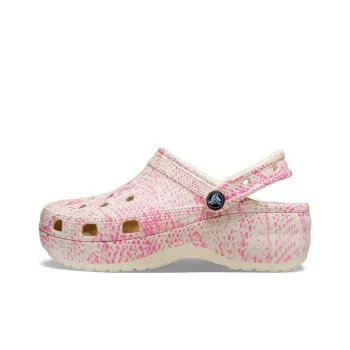 Crocs Classic Platform Snake Print Clogs 'Pink' Women's