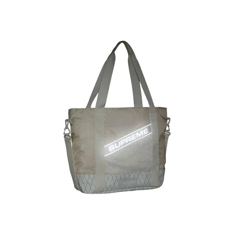Supreme Waterproof Nylon Tote Bag, Shopping Bag, Shoulder Bag, Handbag Regular Unisex White-7