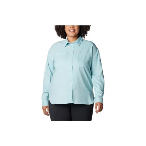 Columbia Silver Ridge Shirts Women's Light Blue