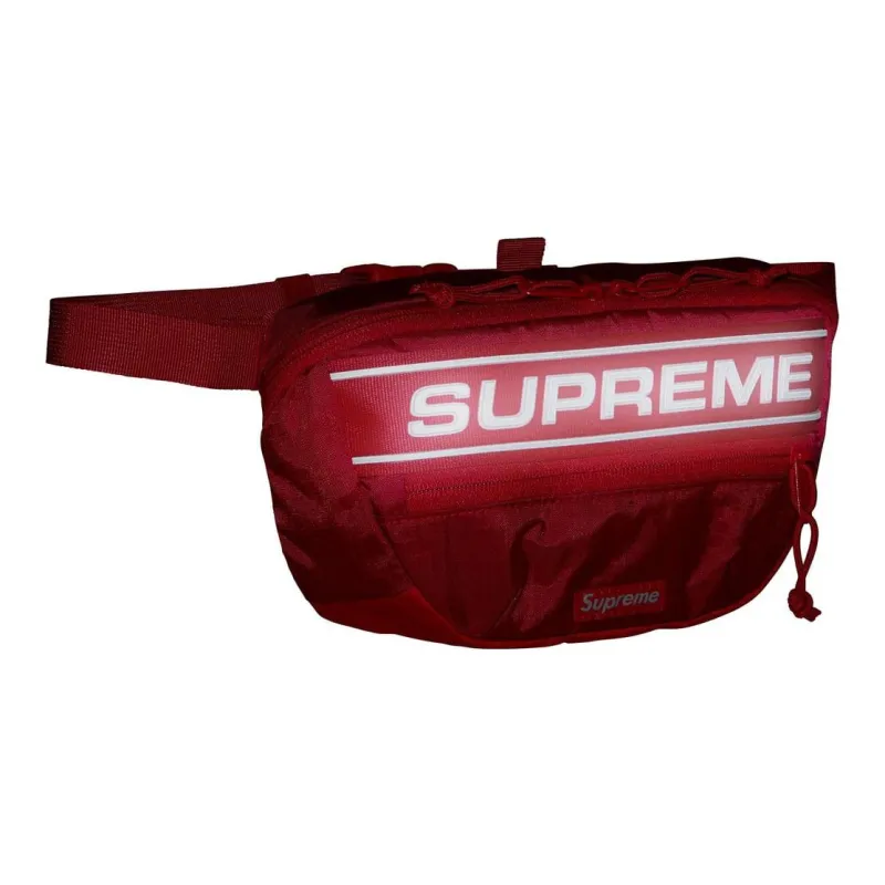 Supreme Waterproof Nylon Crossbody Bag, Fanny Pack Regular Unisex Red-3