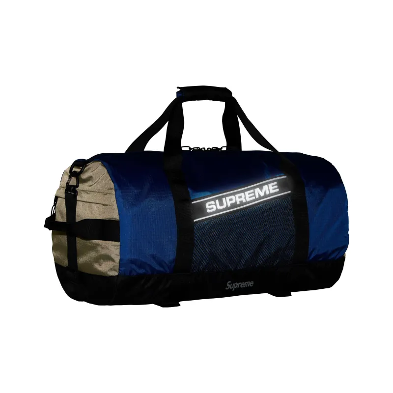 Supreme Nylon Gym Bag, Shoulder Bag, Crossbody Bag, Handbag, Travel Bag 42L Unisex Blue Gray Multicolor-5