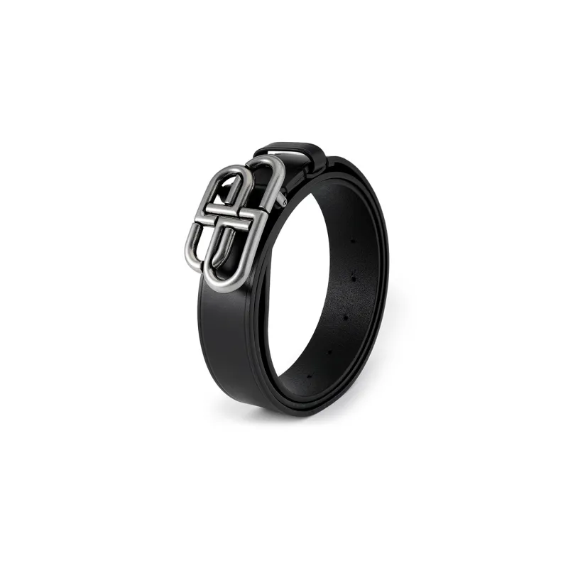 Balenciaga Men's BB Large Belt Black Black 105 Basic Balenciaga Men's BB Large Belt Black Black 105 Basic