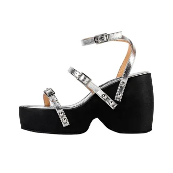 Wonderful Couple Strap Sandals 10cm Women's