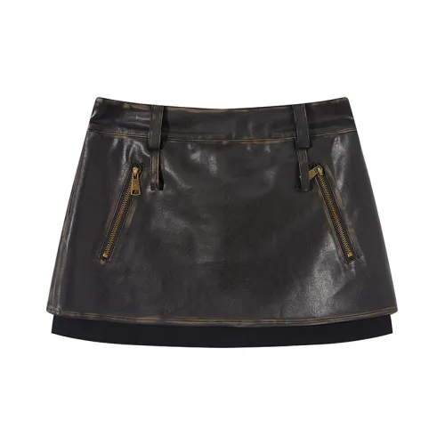 Ouyang Leather Short Skirts Women's