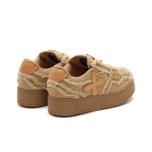 SMFK Skateboard Shoes Women's Low-Top Brown