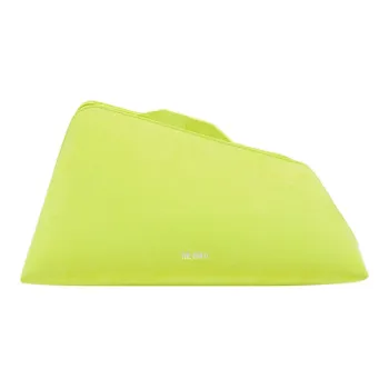 The Attico Suede With Cow Leather Clutch Extra Large Women's Neon Yellow