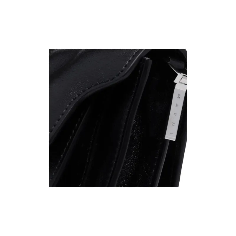 MARNI Trunk Calfskin Crossbody Bag Shoulder Bag Men's Black-2