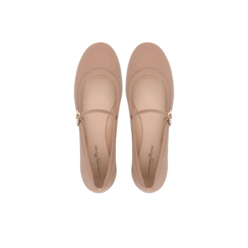 GIANVITO ROSSI Carla Leather Ballerina Shoes-3