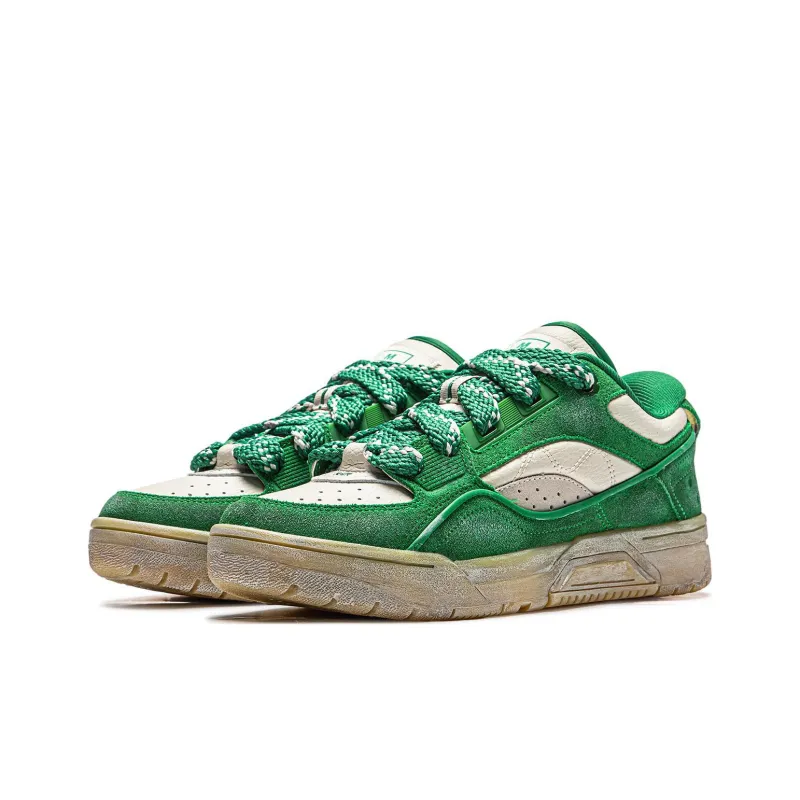 LiNing RSR 101 XXL Cushioning Anti Slip And Wear Resistant Low Top Basketball Shoes Unisex Green Gray-2