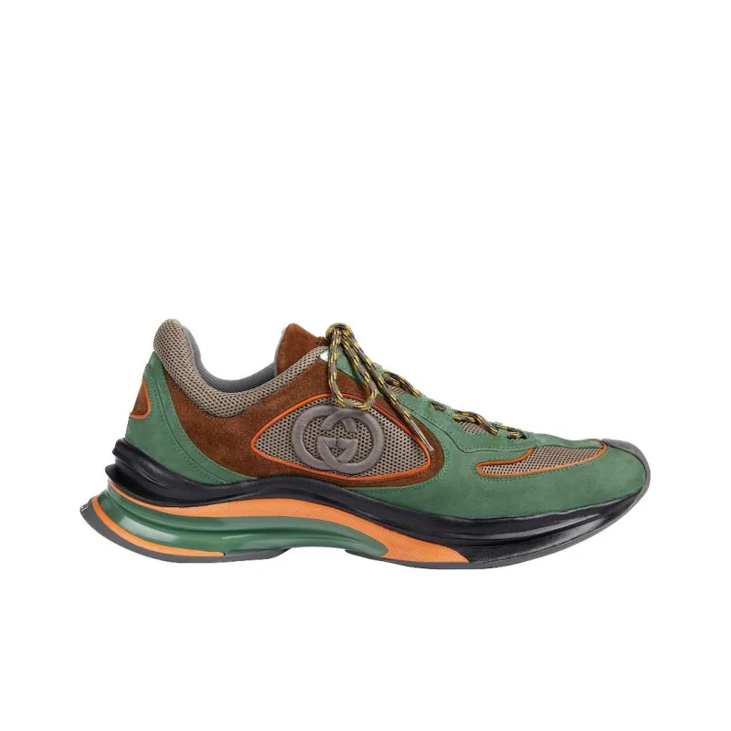 GUCCI Run Sneaker 'Green Brown'-1