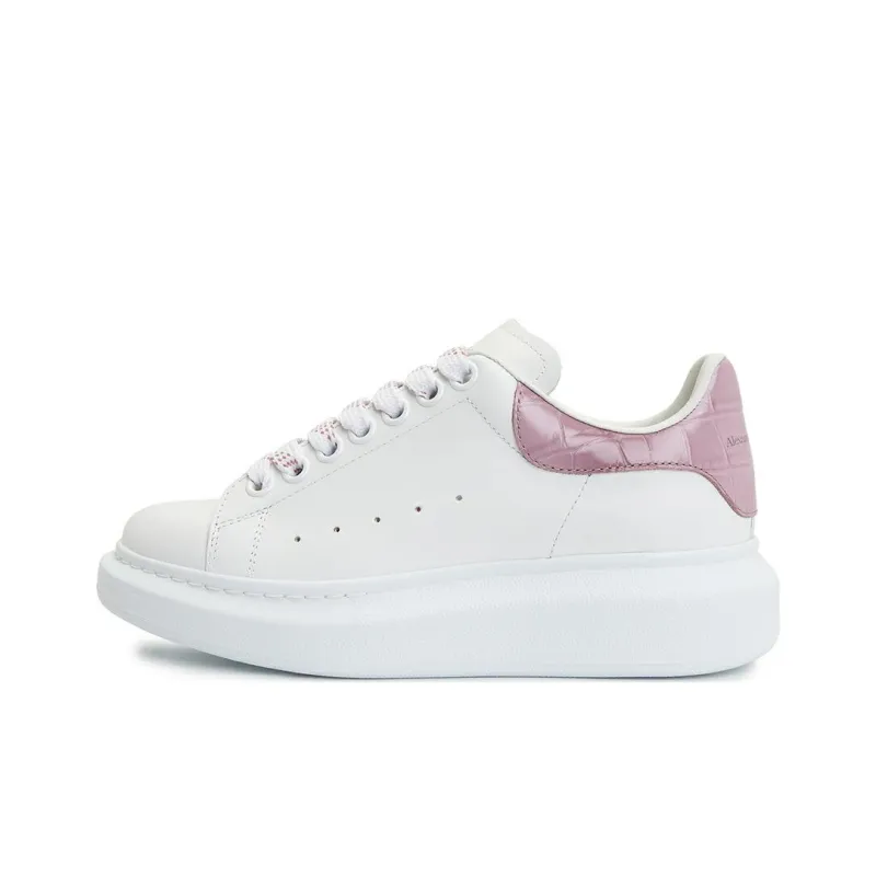 Alexander McQueen Oversized White Pink Croc Women's-0
