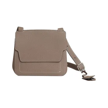 HERMES Mali Selle Togo Calfskin Messenger Bag, Shoulder Bag, Crossbody Bag Small Size Women's 18 Etoupe Elephant Gray