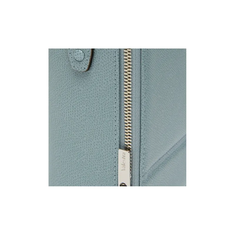 Valextra Calfskin Handbag, Shoulder Bag, Crossbody Bag Regular Women's Smoke Blue-5