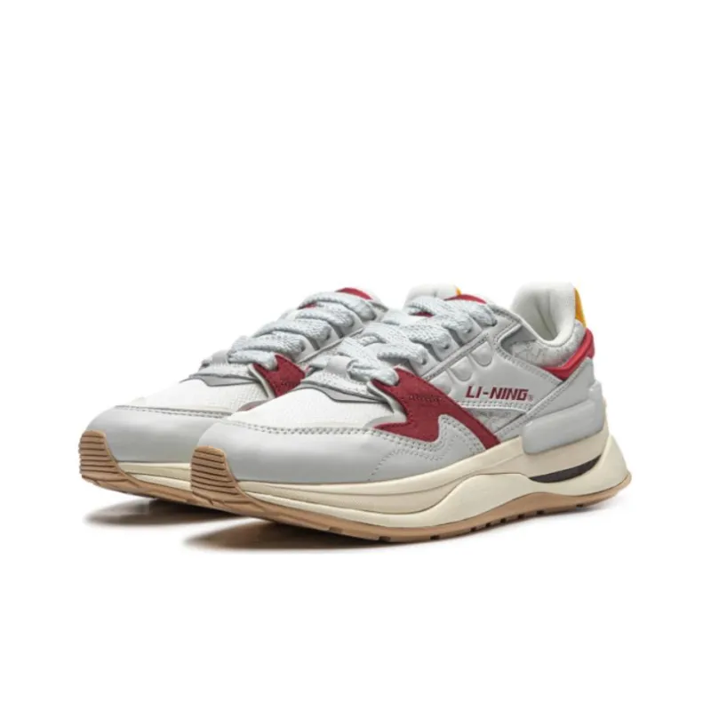 LiNing 001 Innocence V2 Innocent V2 Cushioning Anti Slip And Wear Resistant Low Top Casual Shoes Women's Ivory-2