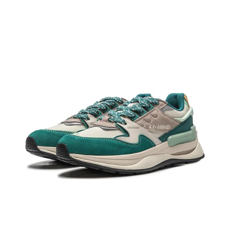 LiNing 001 Innocence V2 Innocent V2 Breathable Slip Resistant Low Top Casual Shoes Men's Green Yellow Brown-2