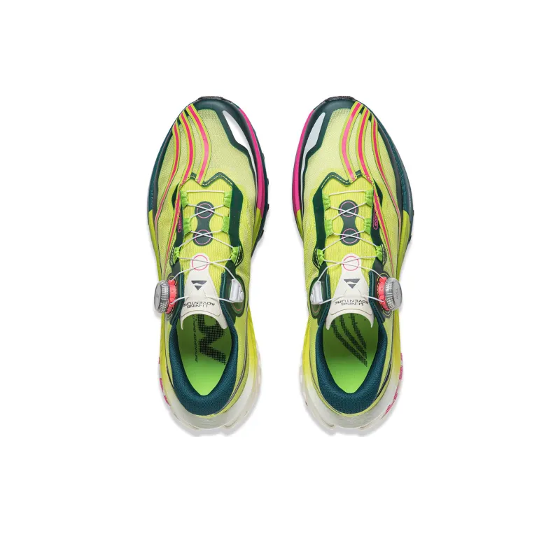 LiNing Dilu Pro Cushioning Anti Slip And Wear Resistant Low Top Trail Running Shoes Women's Yellow Green-3