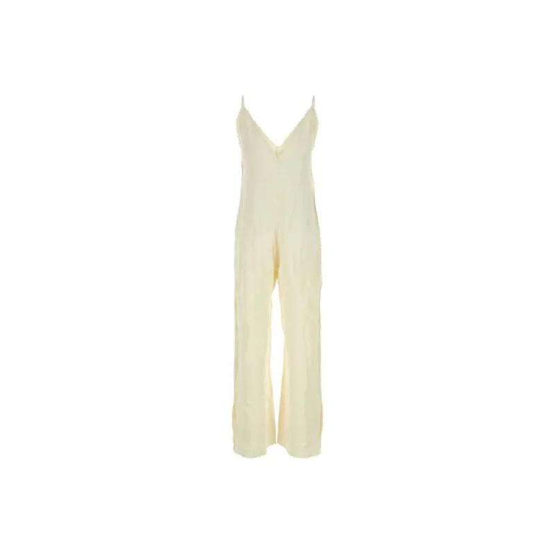 JIL SANDER V-Neck Scallop-Edge Jumpsuit-1
