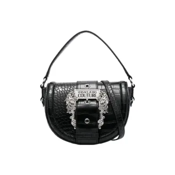 VERSACE JEANS COUTURE Polyester Handbag, Shoulder Bag Regular Women's Black