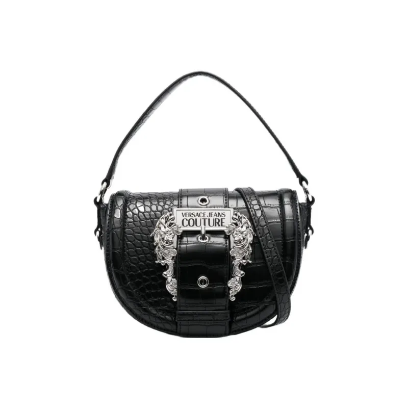 VERSACE JEANS COUTURE Polyester Handbag, Shoulder Bag Regular Women's Black-0