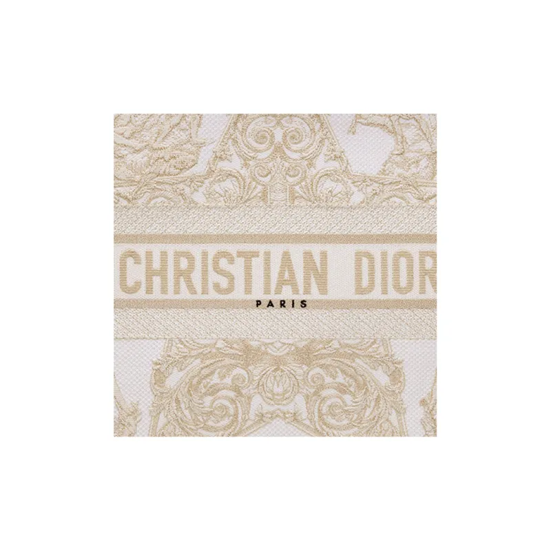 DIOR BookTote Pattern Embroidery Tote Bag Shopping Bag Shoulder Bag Handbag Regular Women's Gold-3