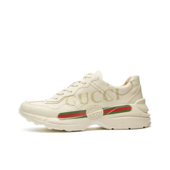 GUCCI Rhyton GUCCI Logo Leather Sneakers