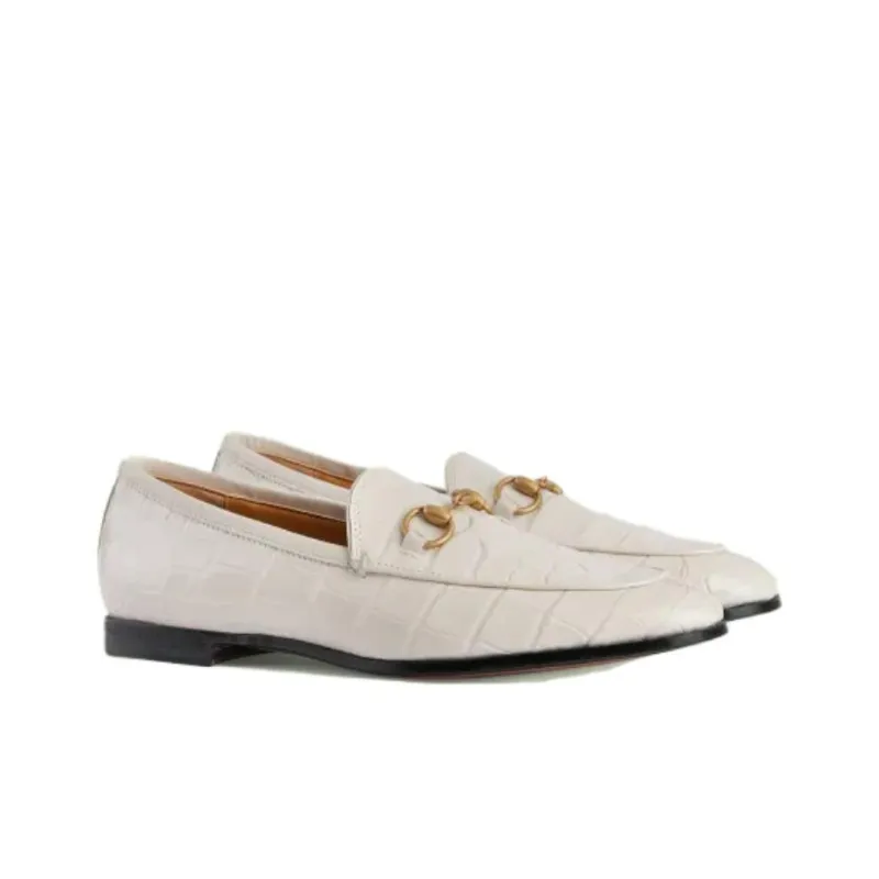 GUCCI Jordaan Loafers Women's White-1