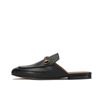 GUCCI Princetown Slipper Black Leather Women's