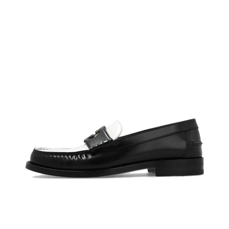 GUCCI Women's Loafer 'Interlocking G Cut Out Black White' Women's-0