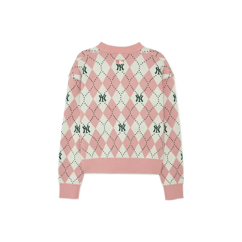 MLB New York Yankees Knitwear Women's Peach Pink-1