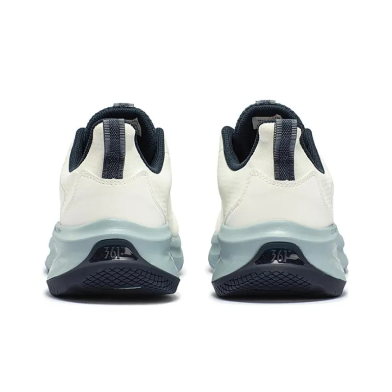 361° Cushioning Wear Resistant Low Top Running Shoes Men's White Blue-3