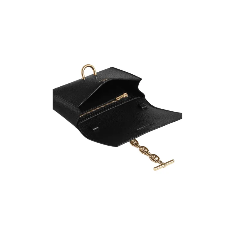 HERMES Tarmac Chamkila Goatskin Crossbody Bag Women's 89 Noir Black-2