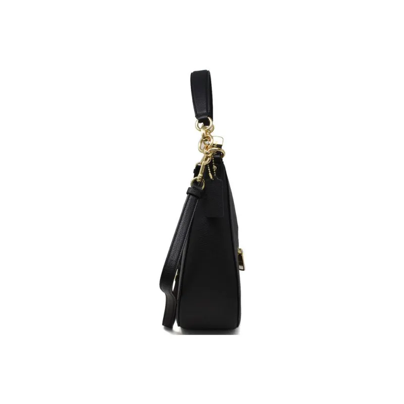 COACH Chelsea Leather Shoulder Bag Handbags Large Size Women's Black-4