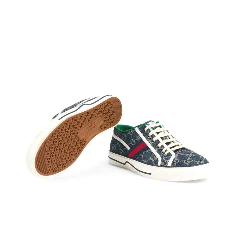 GUCCI Tennis 1977 Sneakers Blue Ivory-3