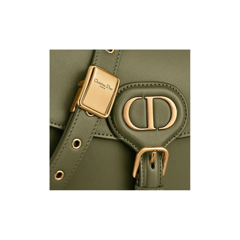 DIOR Bobby Smooth Finish Calfskin Shoulder Bag Crossbody Bag Medium Size Women's Pine Green Color-5