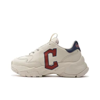 MLB Big Ball Chunky A Cleveland Indians Anti Slip Wear Resistant Low Top Chunky Sneakers Unisex White