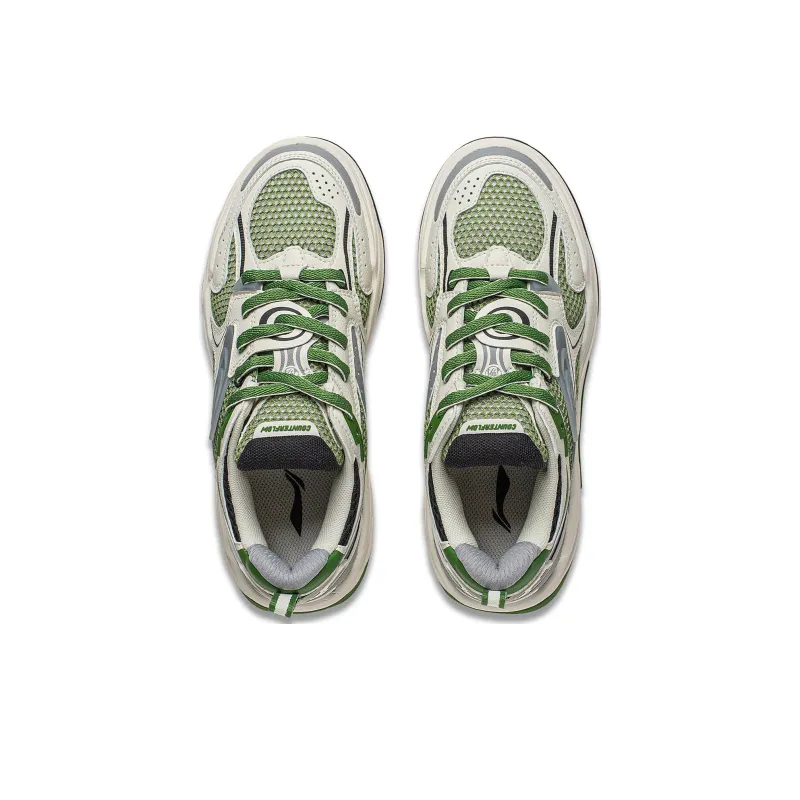 LiNing Shining Star 2 Anti Slip Wear Resistant Low Top Casual Shoes Women's Green White-3