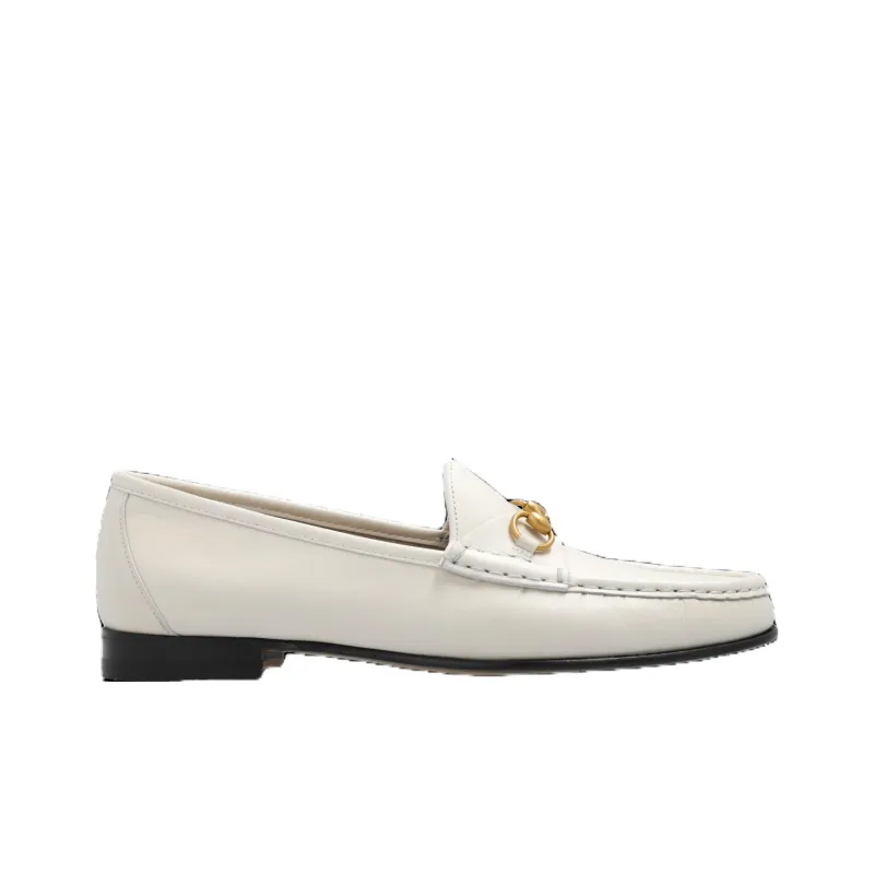 GUCCI Horsebit 1953 Horsebit Loafers Women's White-1