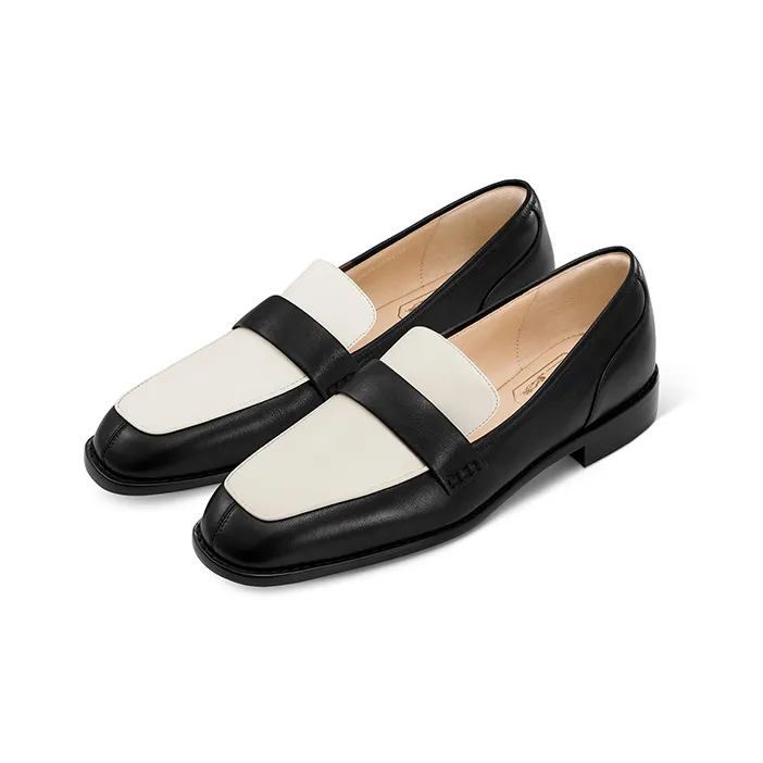 7or9 Oreo Cookies Loafers 3cm Women's Black White-1