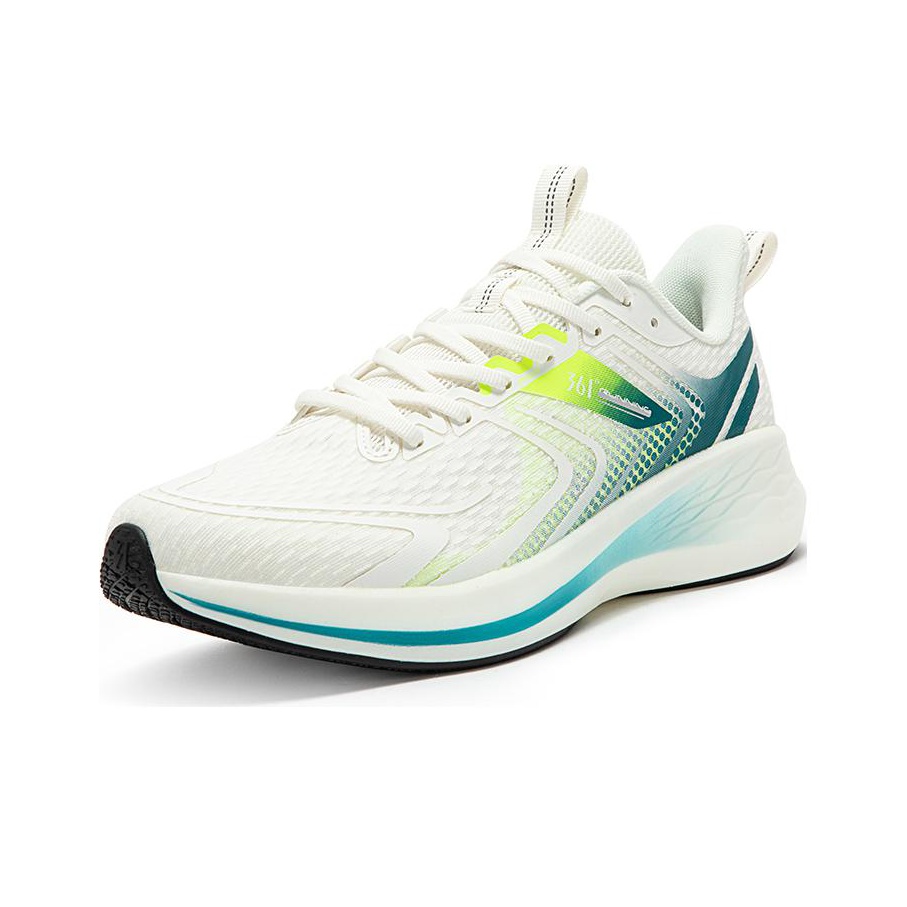 361 QU KFOAM Running Shoes Men Low top White green US M 7