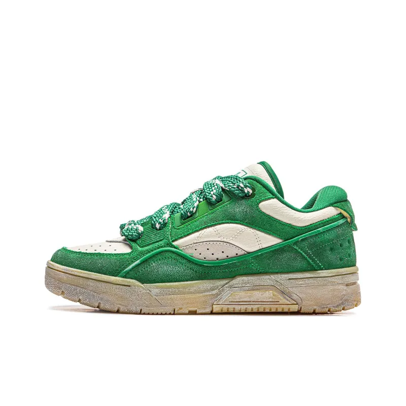 LiNing RSR 101 XXL Cushioning Anti Slip And Wear Resistant Low Top Basketball Shoes Unisex Green Gray-0