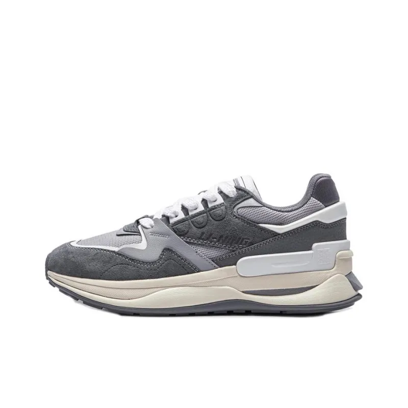 LiNing 001 Innocence V2 Innocent V2 Anti-Slip Wear-Resistant Low-Top Casual Shoes Iron Asphalt Gray-0